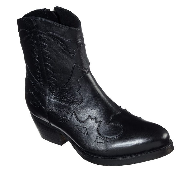 Skechers Saddle Back - Small Town - Womens Boots Black [AU-YI5684]